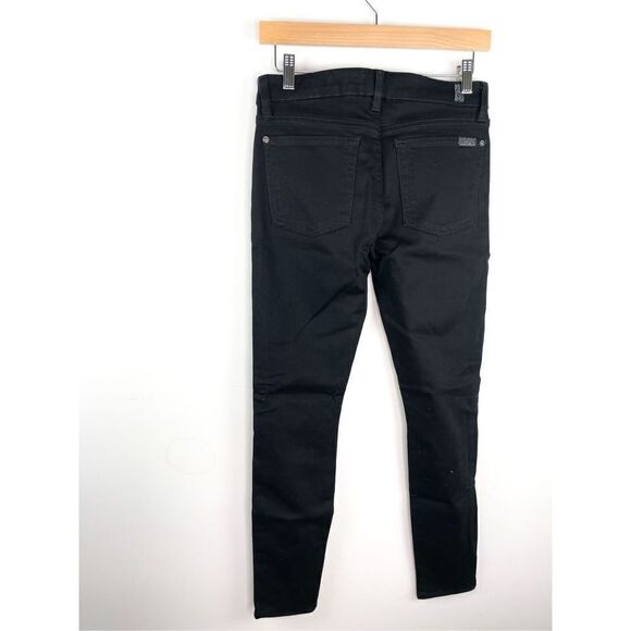 7 for All Mankind Mid-Rise Embellished Floral Ankle Skinny Jeans Size 28 - Picture 7 of 13